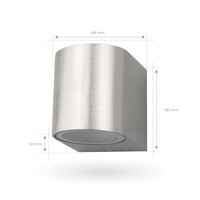 Ledvion Applique Murale LED - Sacramento Acier Inox