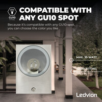 Ledvion Applique murale extérieure – San Diego Acier Inox