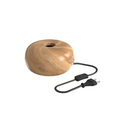 Calex Lampe de Table avec Câble – Raccord E27 - Rond - Bois