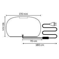 Calex Calex Lampe de Table avec Câble – Raccord E27 - Rond - Bois