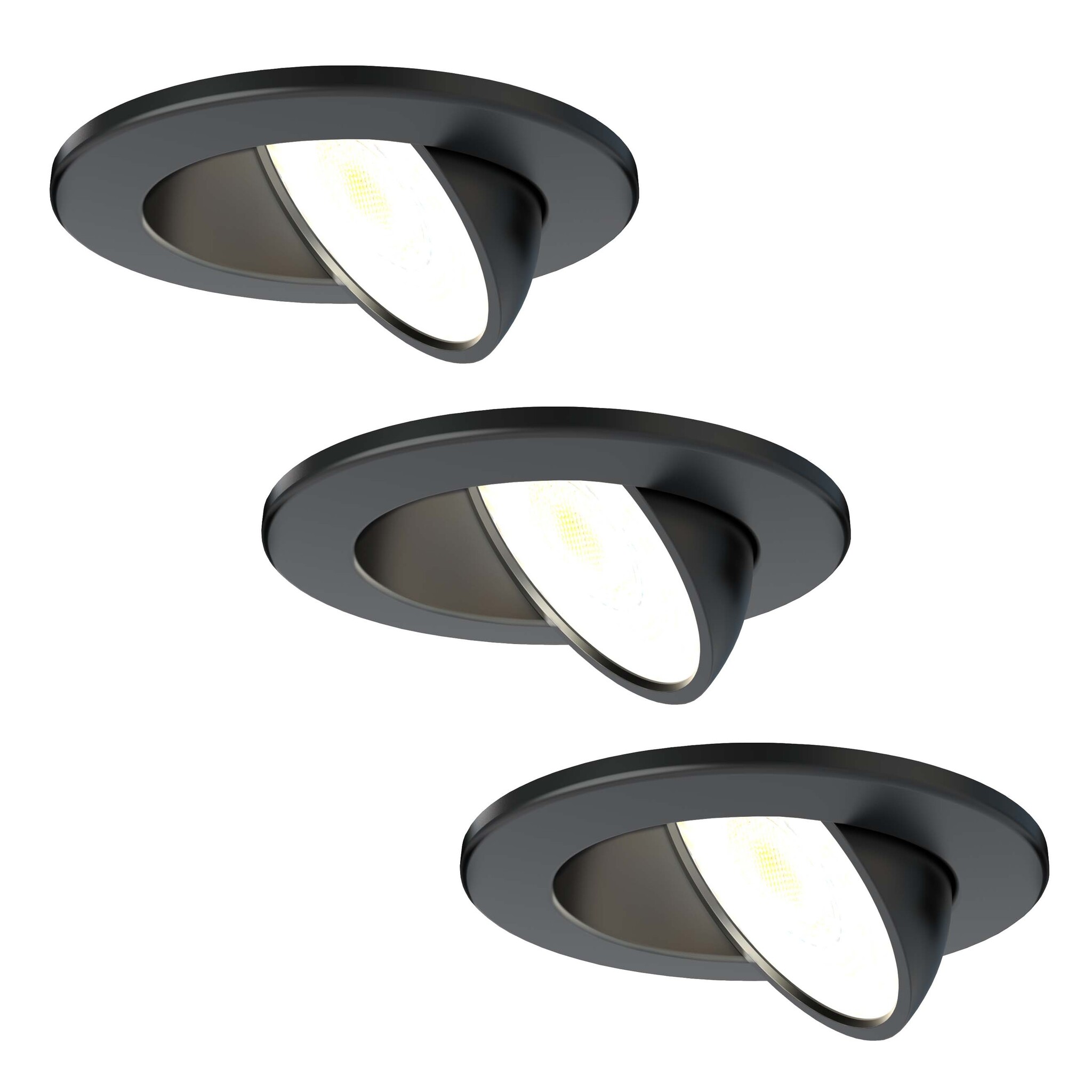 Spots Encastrables LED Noir - 5W – IP65 – CCT - COB - Ø75mm - Lampesonline