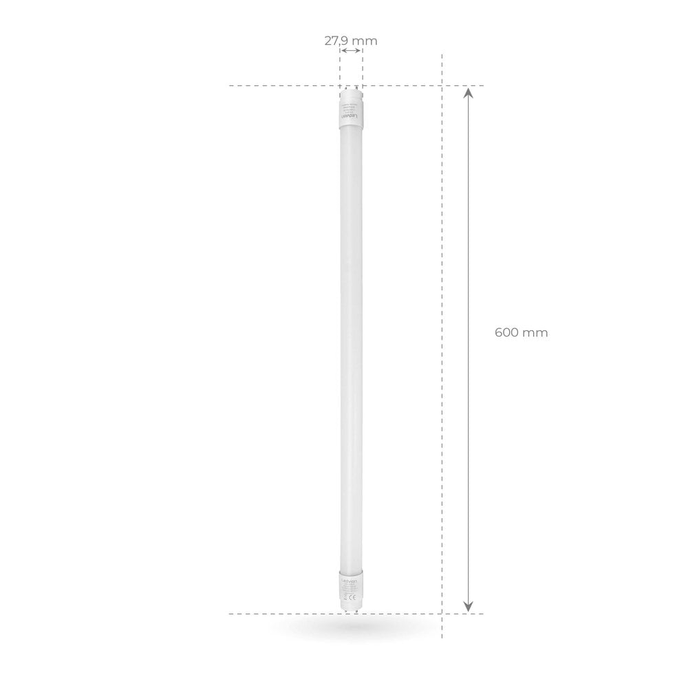 Ledvion Réglette LED 60CM - 2x7W - 1120 Lumen - 4000K - IP65 - avec tube  fluorescent LED