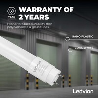 Ledvion Tube néon LED 150CM - LumiLEDs - 15W - 6500K - 2400 Lumen - Haute efficacité