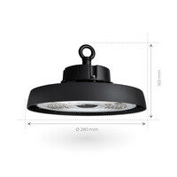 Ledvion High Bay LED 100W - Classe énergétique A - 120° - 192 Lm/W - 4000K - IP65 - Dimmable