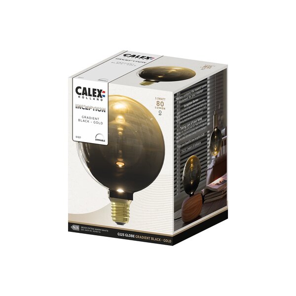 Calex Calex Ampoule Black Gold - E27 - 3,5W - 80 Lumen - 1800K