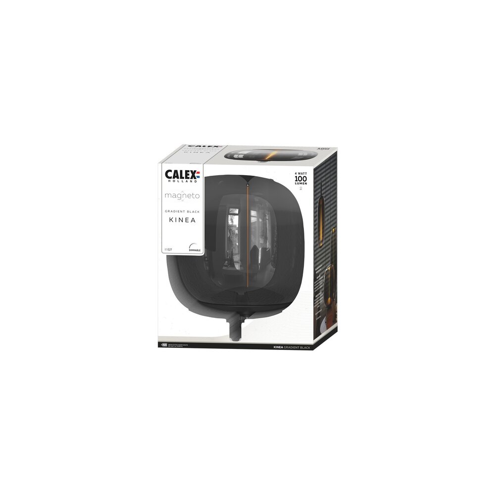 Calex Calex Magento LED Filament - E27 - 4W - 1800K - Dimmable - Magnétique - Titane