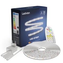 Bande LED RVB IC connectée 5 m, Réglettes et rubans LED