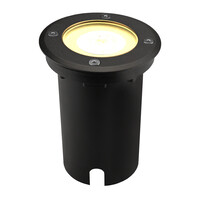 Ledvion Spot encastrable de sol LED - Noir - Ronde - IP67 - 5W - 2700K - Câble 1M