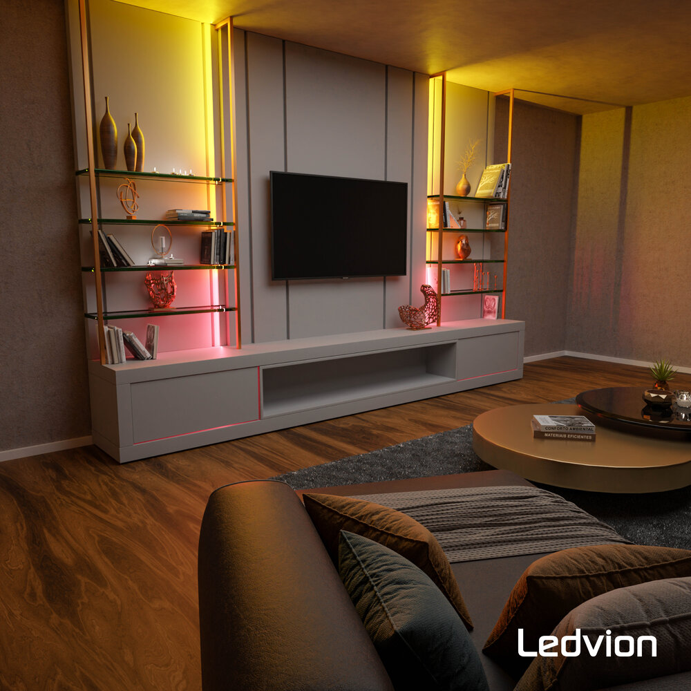 Ledvion Smart Ruban LED Dimmable - 5 Mètres - RGB + CCT - 24V - 12W - Prêt à l'emploi