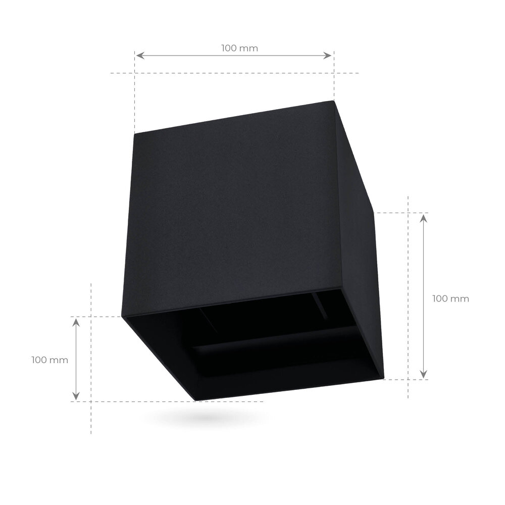 Ledvion Applique murale extérieure LED - Noir – Dimmable – Deux faces – 2700K – 3,5W - G9 Culot