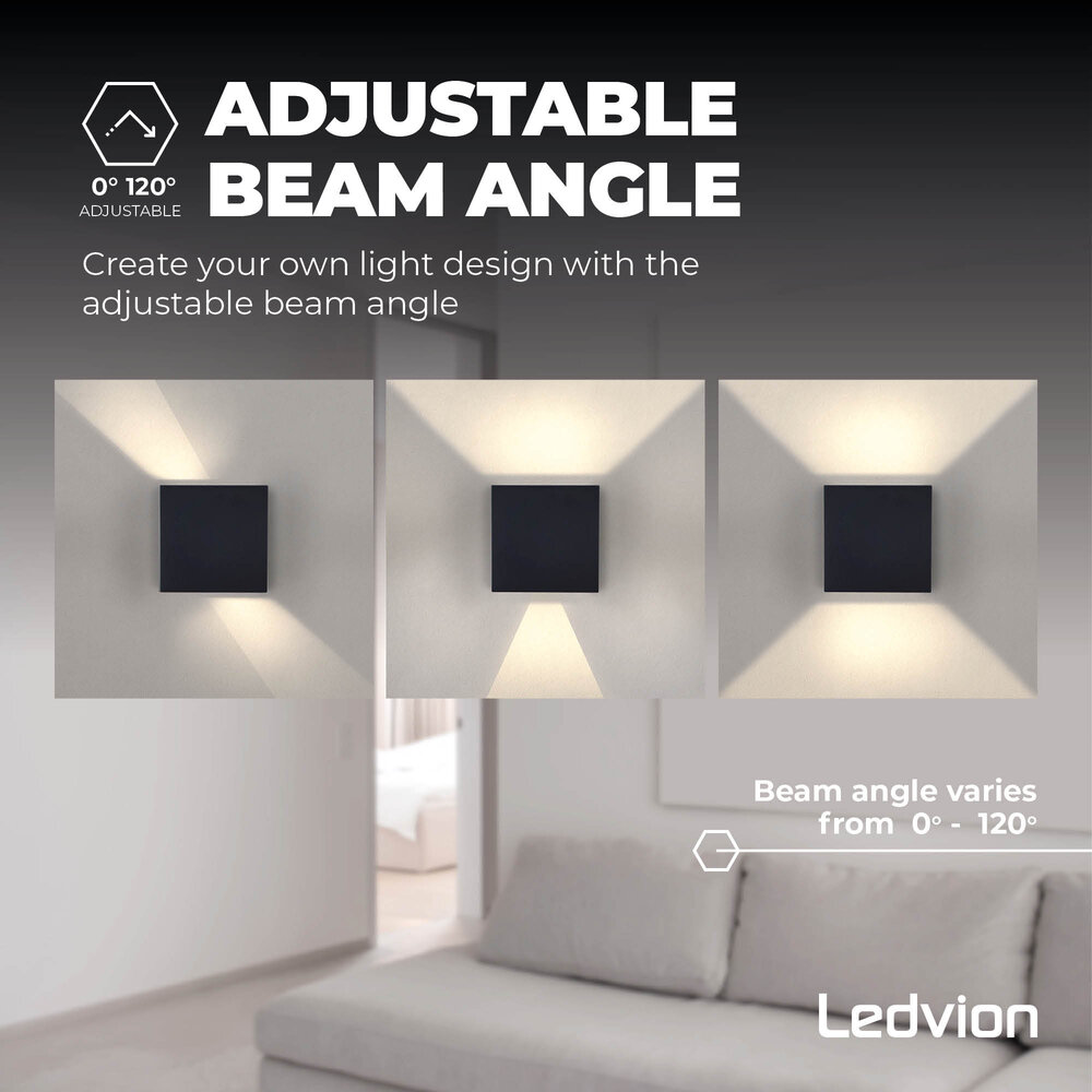 Ledvion Applique murale LED d'extérieur - Noir – G9 Culot – 2700K – 4.2W -  IP54