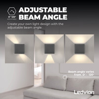 Ledvion Applique d'extérieur LED - Dimmable - Anthracite - G9 Culot - 2700K - 3,5W - IP54