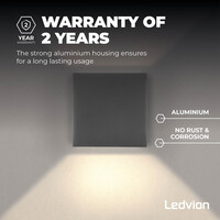 Ledvion Applique d'extérieur LED - Dimmable - Anthracite - G9 Culot - 2700K - 3,5W - IP54