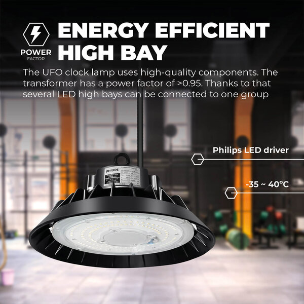 Lampesonline High Bay LED 240W - Philips Driver - 120° - 150lm/W - 4000K - IP65 - Dimmable