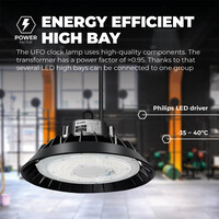 Lampesonline High Bay LED 200W - Philips Driver - 120° - 150Lm/W - 6000K - IP65 - 5 ans de garantie