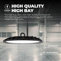 Ledvion High Bay LED 100W - Osram LED - 90° - 110Lm/W - 4000K - IP65 - 2 ans de garantie