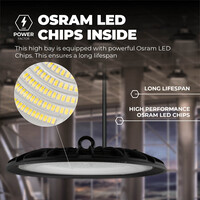 Ledvion High Bay LED 150W - Osram LED - 90° - 110Lm/W - 6000K - IP65 - 2 ans de garantie