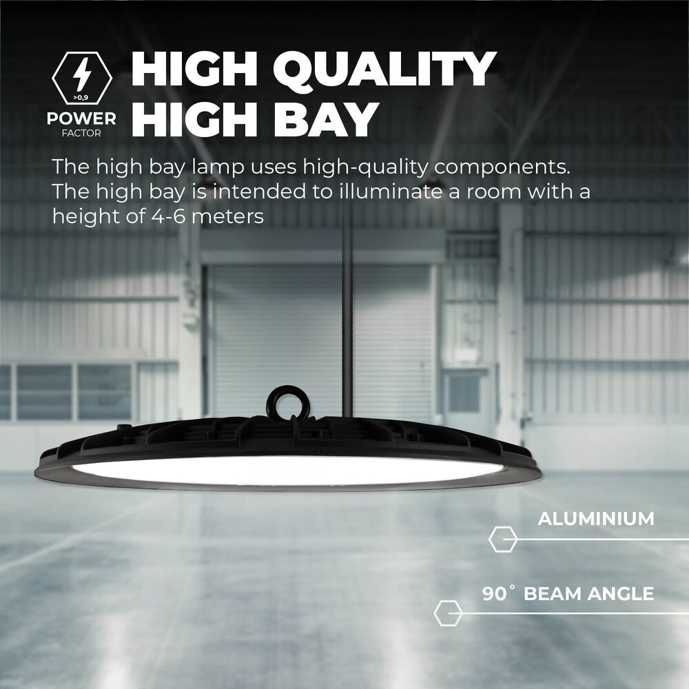 Ledvion High Bay LED 200W - Osram LED - 90° - 110Lm/W - 6000K - IP65 - 2 ans de garantie