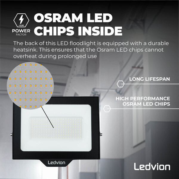 Ledvion Osram Projecteur LED 100W – 12.000 Lumen – 4000K