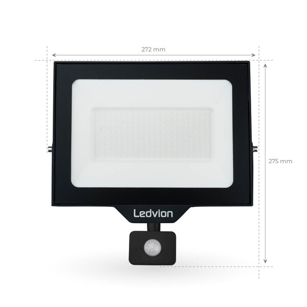 Ledvion Osram Projecteur LED avec Détecteur de Mouvement 100W – 12.000 Lumen – 4000K