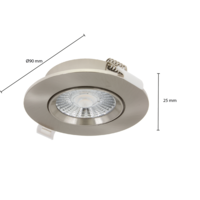 Lampesonline Spots Encastrables LED Argent - 6W - IP44 - 3000K - Dimmable