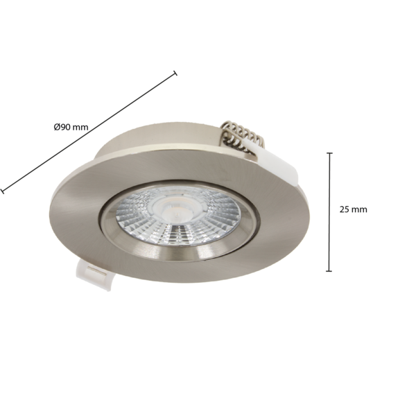 Lampesonline Spots Encastrables LED Argent - 6W - IP44 - 3000K - Dimmable - 6 Pack