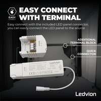 Ledvion 6x Lumileds Panneau LED 60x60 - 36W - 3000K - 117Lm/W - 5 Années Garantie