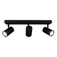 Ledvion Spot Plafonnier LED Noir Trio - Inclinable - GU10