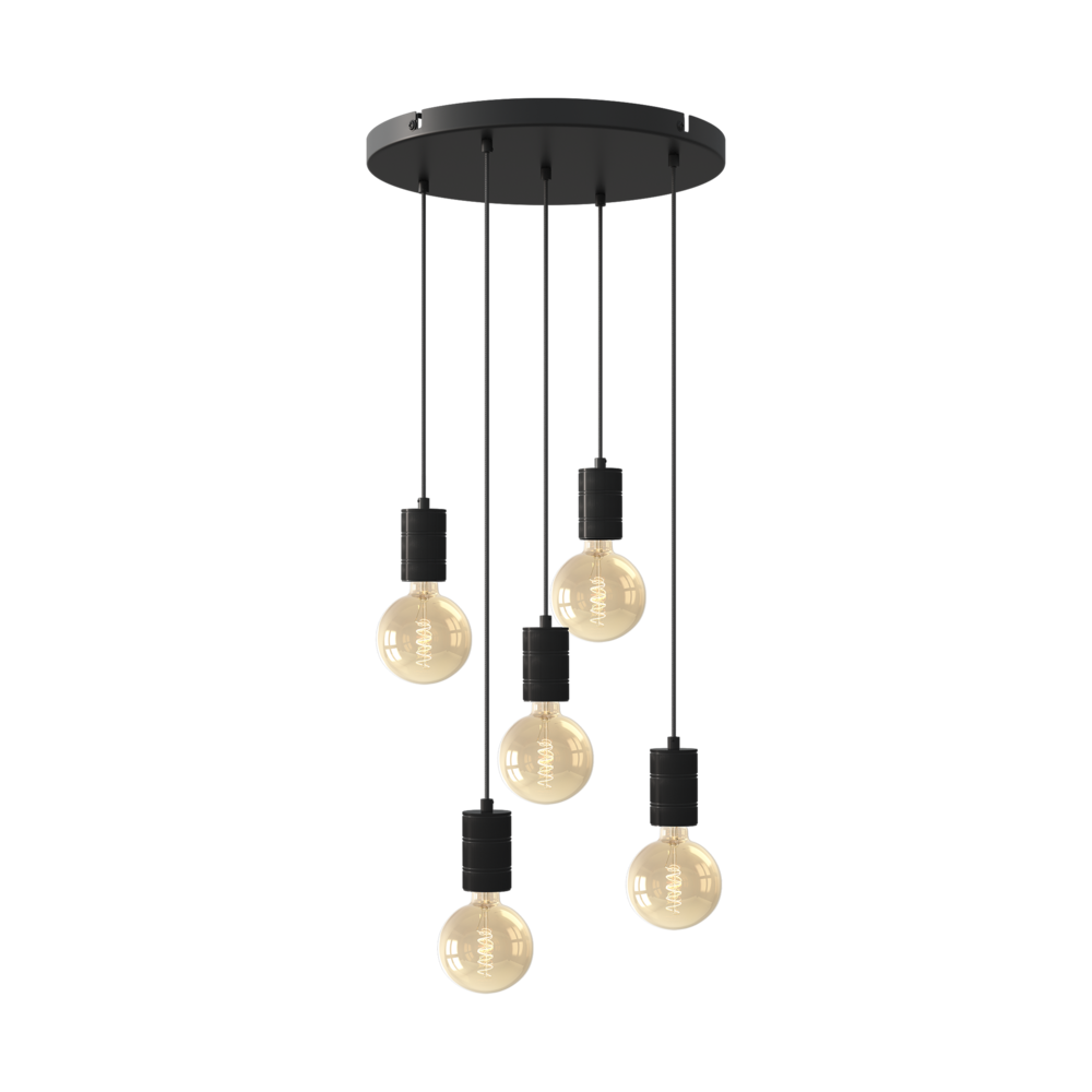 Calex Calex Multi Lampe à suspension - 5x E27 - Noir