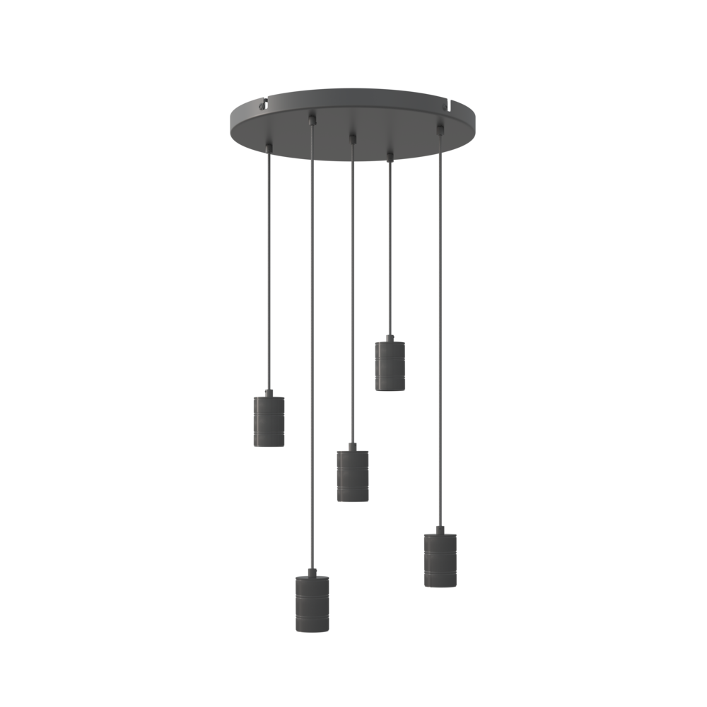 Calex Calex Multi Lampe à suspension - 5x E27 - Noir