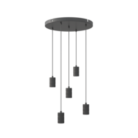 Calex Calex Multi Lampe à suspension - 5x E27 - Noir