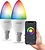 2x Calex Smart Ampoule LED - Dimmable - E14 - 4.9W - RGB + CCT