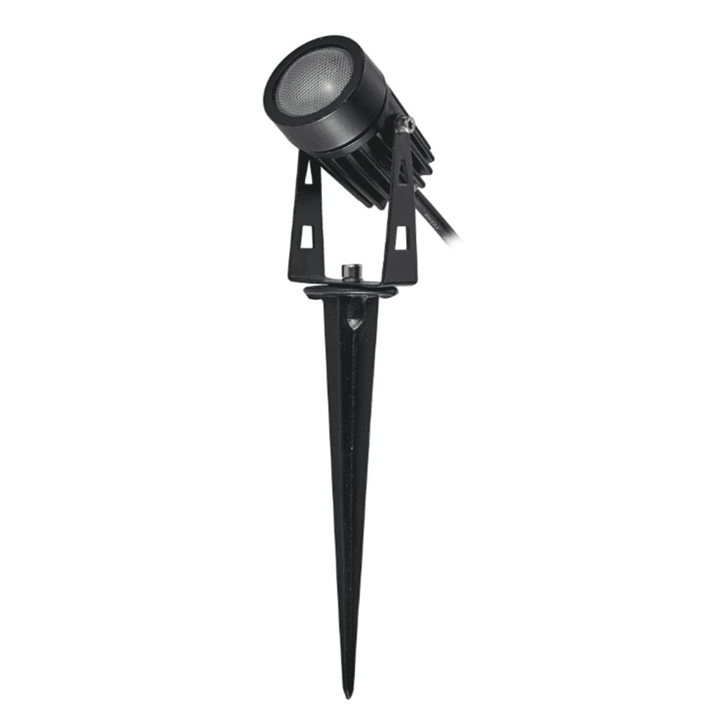 Lampesonline Spot à piquer LED – IP65 - 5W - 3000K - Câble 1M - Noir