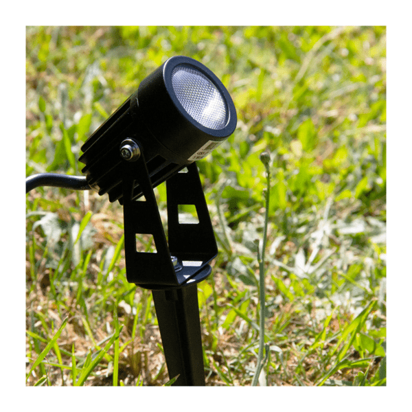 Lampesonline Spot à piquer LED – IP65 - 5W - 3000K - Câble 1M - Noir