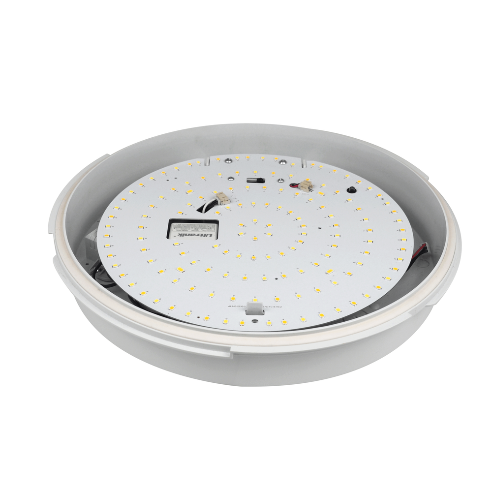 Lampesonline Plafonnier LED d'Urgence avec Sensor - NESO - 13W - CCT - 1300 Lumen - IP54 - Blanc - Ø32 CM