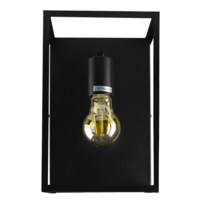 Lampesonline Plafonnier LED - Leduxa - Noir - Carrée - Raccord E27 - 4W