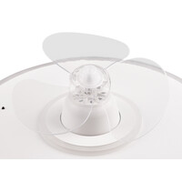 Trio Lighting Ventilateur LED Blanc - 30W - 3500Lm - 2700-6500K - Télécommande - Minuterie - Dimmable - Lampe de nuit