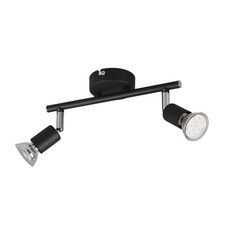 Spot de Plafond LED Noir Duo - Inclinable - Luminaire GU10