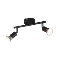Trio Lighting Spot de Plafond LED Noir Duo - Inclinable - Luminaire GU10 - En saillie