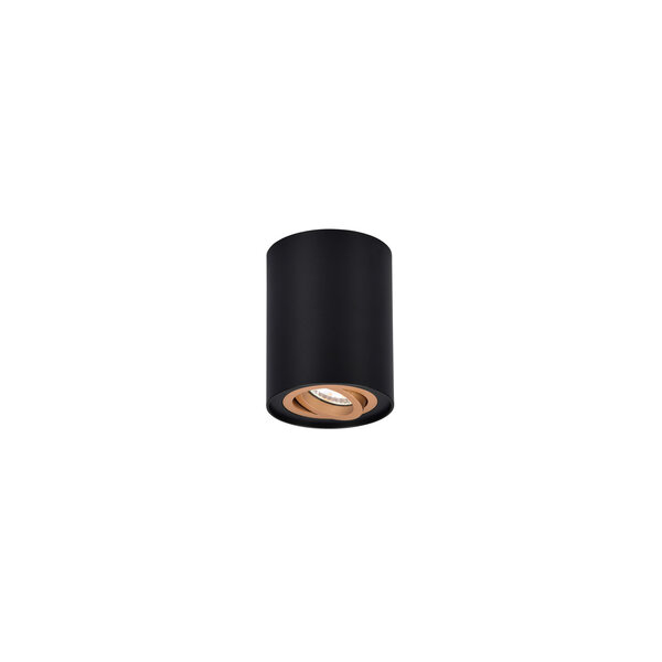 Trio Lighting Spot en saillie GU10 rond - Raccord GU10 - Noir - ø90mm