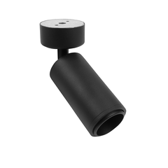 Spot Plafonnier LED Noir - Lentille réglable - Raccord GU10
