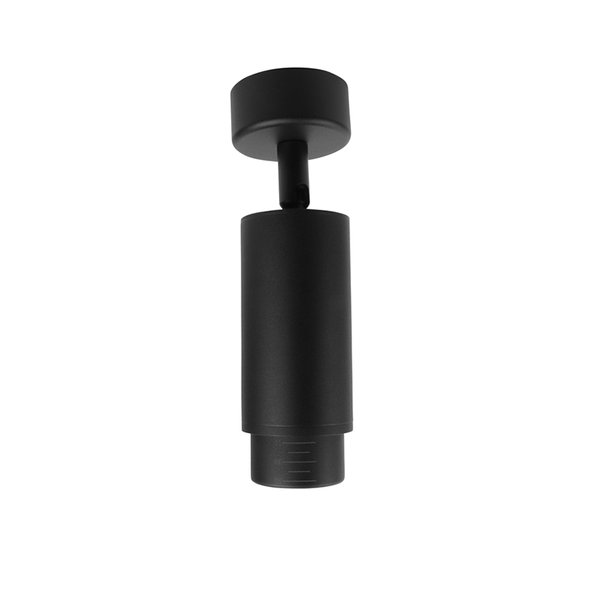 Ledvion Spot Plafonnier LED Noir - Lentille réglable - Raccord GU10