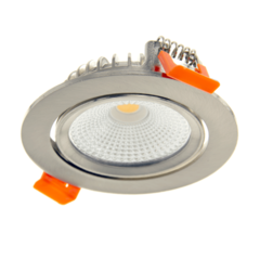 Spots Encastrables LED Inox - Dimmable - IP42 - 5W - 2200K - ø85mm - 5 ans de garantie