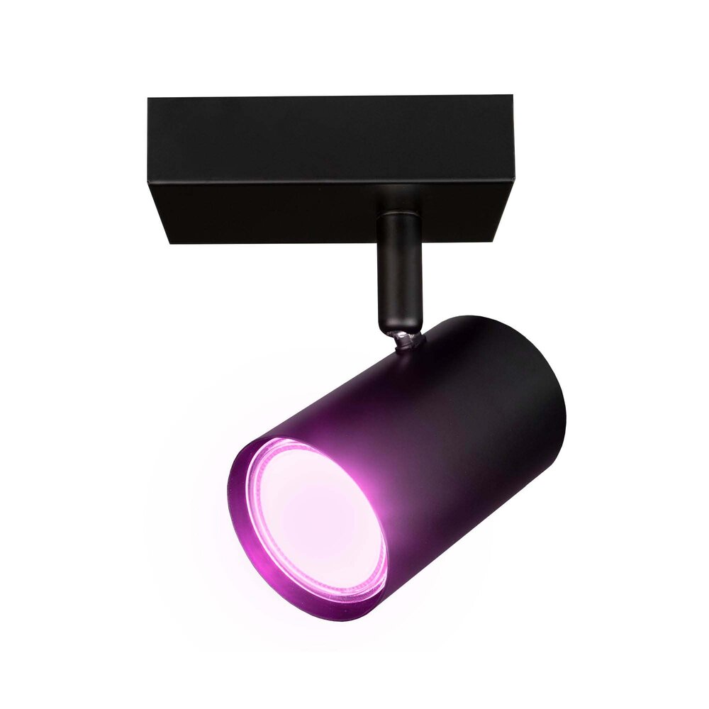 Ledvion Spot Plafonnier LED Noir - 4,9W - RGB+CCT - Inclinable