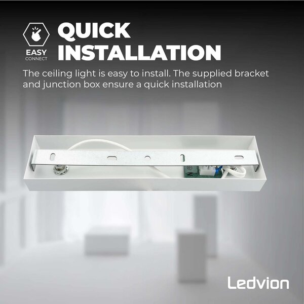 Ledvion Spot Plafonnier LED Blanc Duo - 5W - 2700K - Inclinable