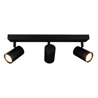 Ledvion Spot Plafonnier LED Noir Trio - 5W - 2700K - Inclinable