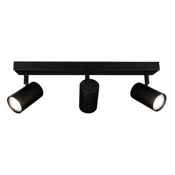 Ledvion Spot Plafonnier LED Noir Trio - 5W - 4000K - Inclinable