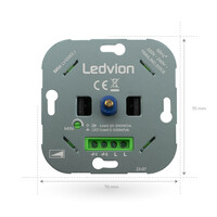 Ledvion Variateur de lumière led 5-150 Watt 220-240V – à découpage de phase