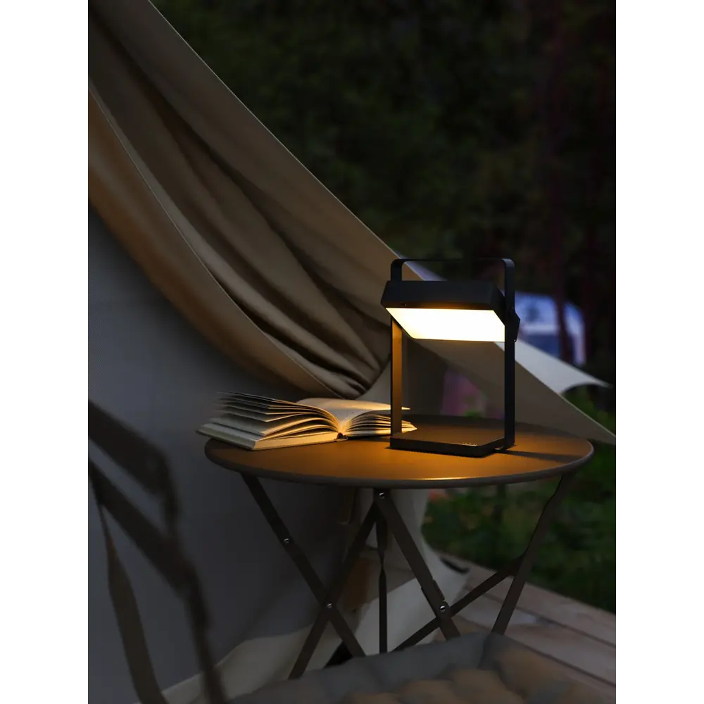 Nordlux Lampe de Table Solaire LED Saulio - 3W - 3000K - IP44 - 200 Lm - Noir