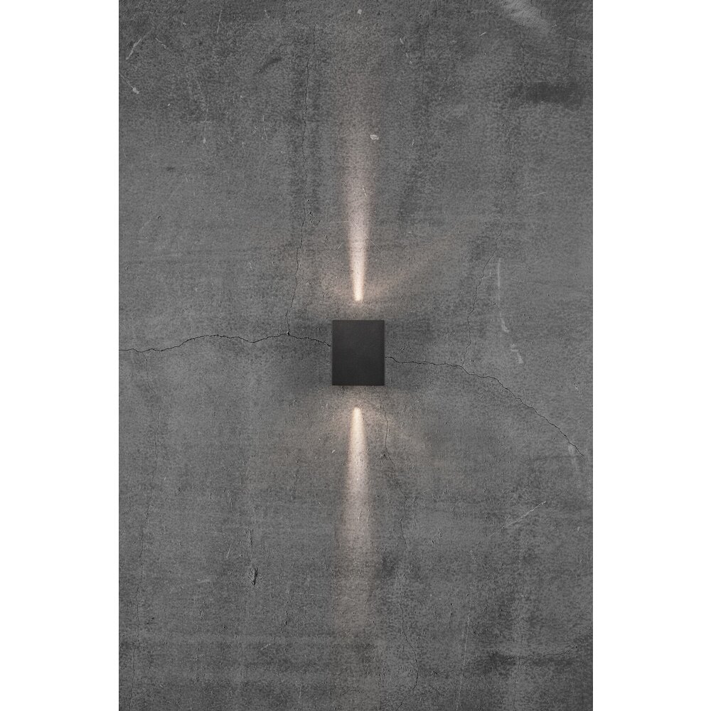 Nordlux Applique Murale d'extérieur Noire - Deux Faces - LED intégrée - IP44 - Canto Kubi 2 - 10 ans de garantie